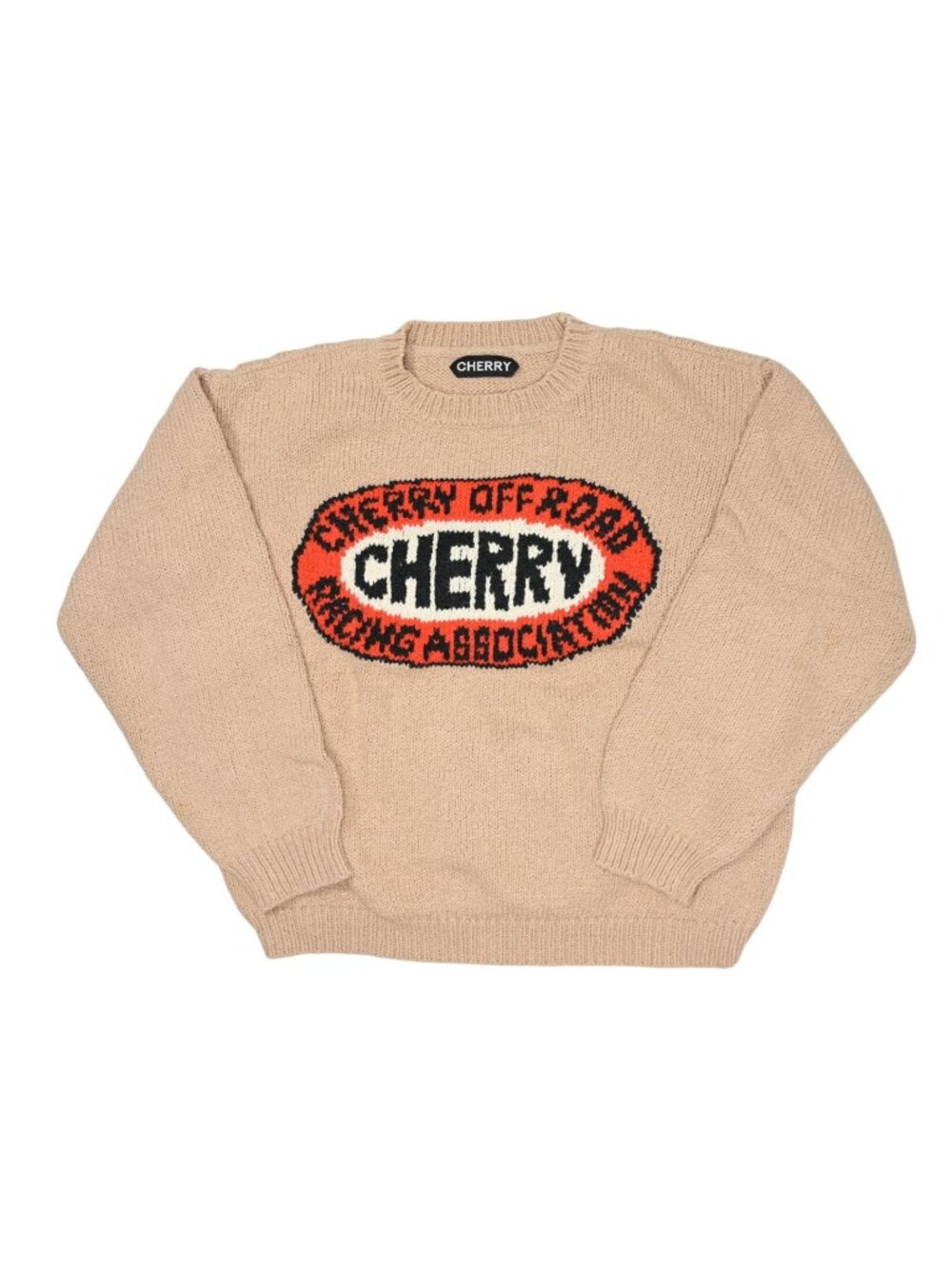 Cherry LA Off Road Cotton Knit Crewneck in Sand